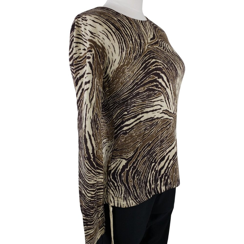 Ellen Tracy Vintage Animal Print Pullover Sweater S Great Condition - Picture 5 of 6